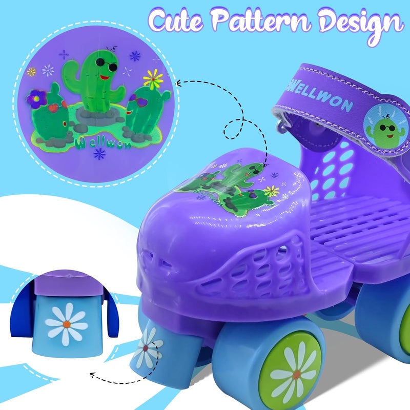 WELLWON Kids Roller Skate for Girls Boys Ages 2-5 Years Old, Adjustable Toddler Rollerskates, Children Beginner Roller Skate - Image 3